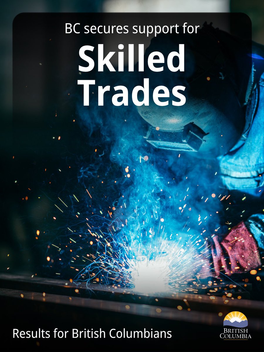 Dave_Eby's tweet photo. It’s been one week since our landmark deal with the federal government to bring billions of dollars in investment into B.C.! 
 
Some highlights: skilled trades training, creating more opportunities close to home, supporting good, unionized jobs, and advancing affordable childcare https://t.co/cQ8Pjd8v3e
