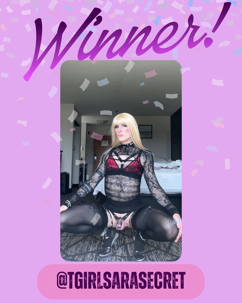 exposesissies's tweet photo. The winner of Round  is.... @TgirlSaraSecret !! 💋  Congratulations girl, we will see you again in round 17! https://t.co/l8w0rnEcbT