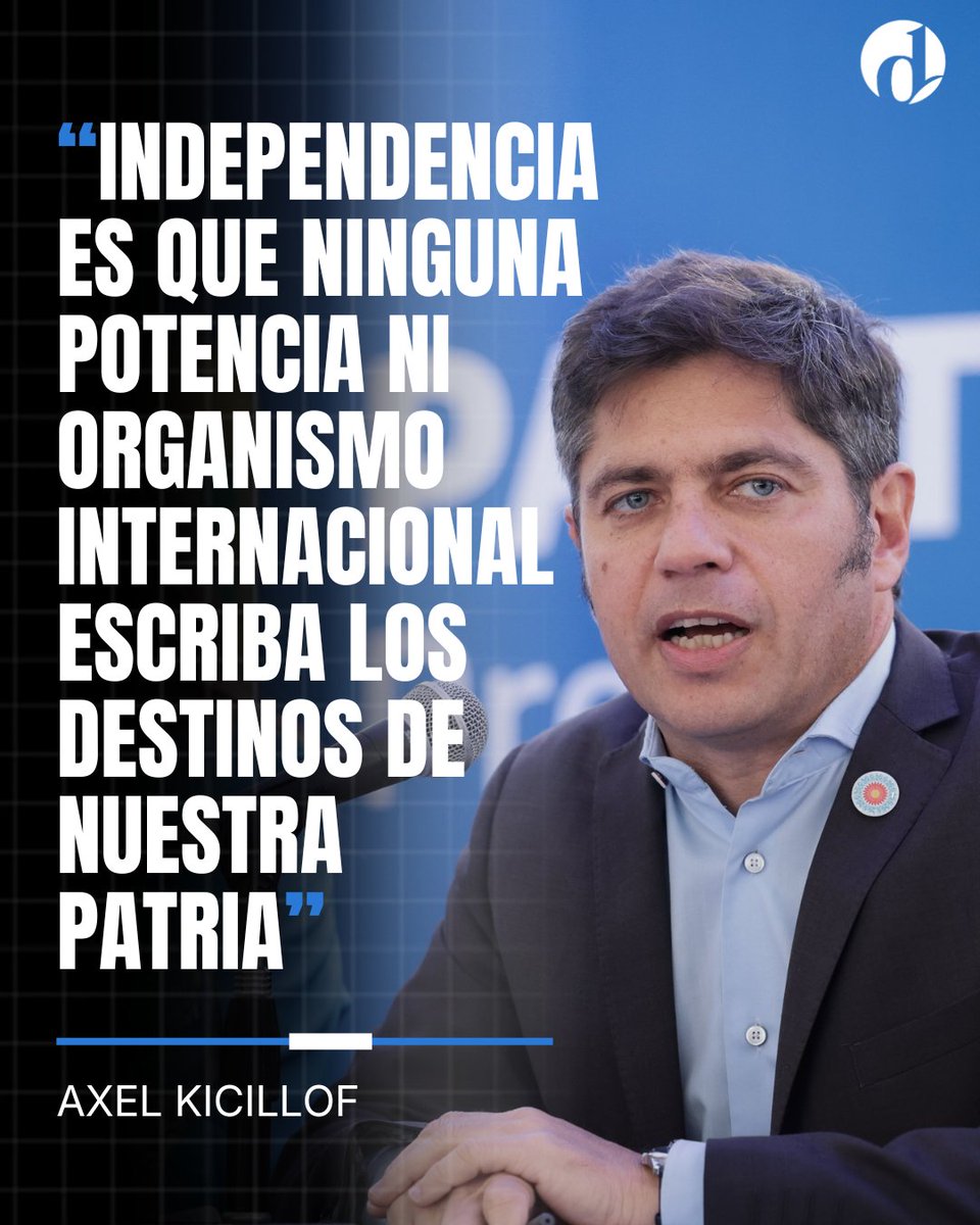 eldestapeweb's tweet photo. 🇦🇷 El mensaje de Axel Kicillof por el Día de la Independencia

El gobernador bonaerense sostuvo que "independencia es que ninguna potencia internacional escriba los destinos de la Patria" y agregó: "Es poder construir un proyecto de país soberano". https://t.co/mOUqrwl8cy