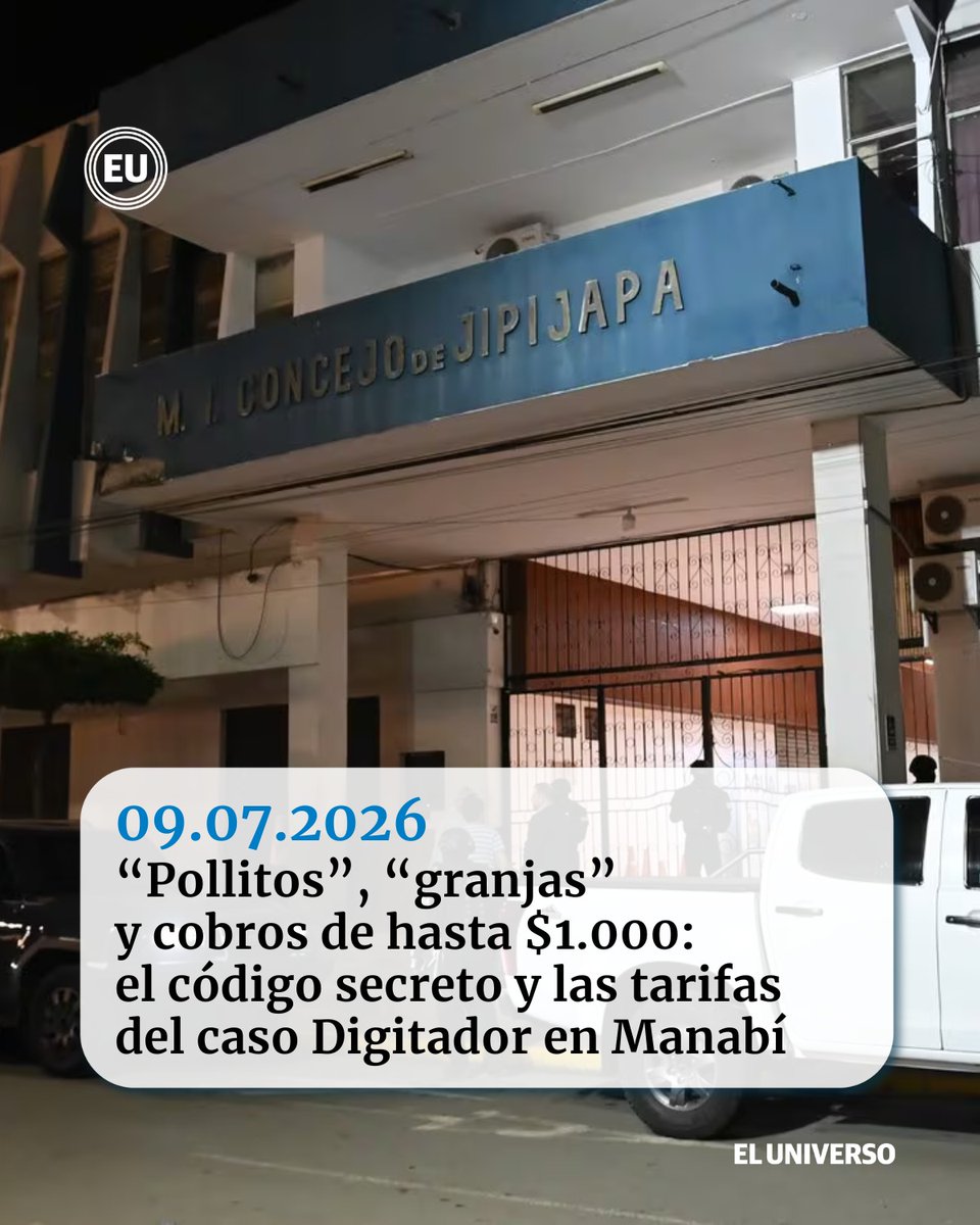eluniversocom's tweet photo. “Pollitos”, “granjas” y cobros de hasta $1.000: el código secreto y las tarifas del #casoDigitador en #Manabí https://t.co/DNZwUi4BoX https://t.co/8EeGgYXCpK