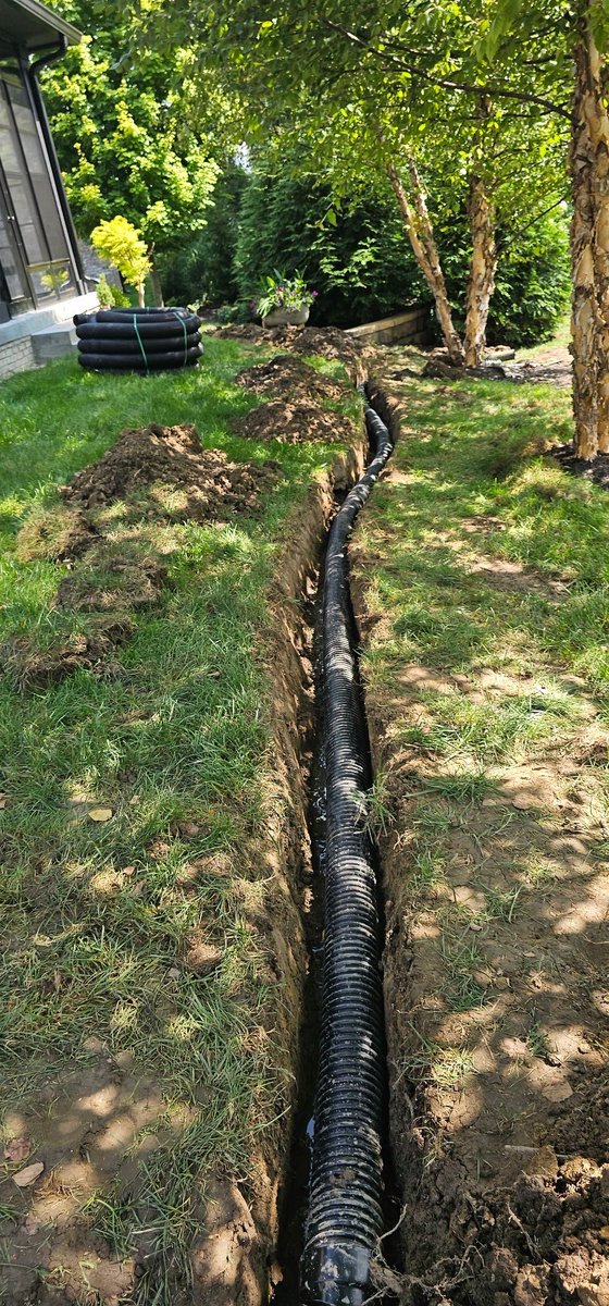 IndianaCCS's tweet photo. Another drainage project completed before this weekend's coming rain! Contact us today for a free drainage estimate! #drainagesolutions https://t.co/vmHUeFo4Gf