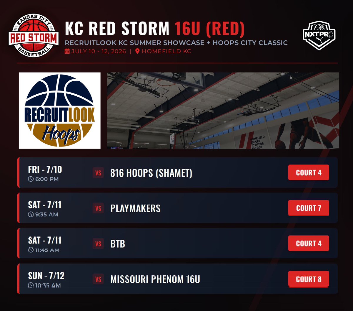 KCRedStorm16U's tweet photo. Our 🔴 group ready to lock in at @homefieldkc this weekend for the @RL_Hoops KC Summer Showcase + Hoops City Classic

#LetsGetIt

@KCRedStorm https://t.co/hj755jvzDS