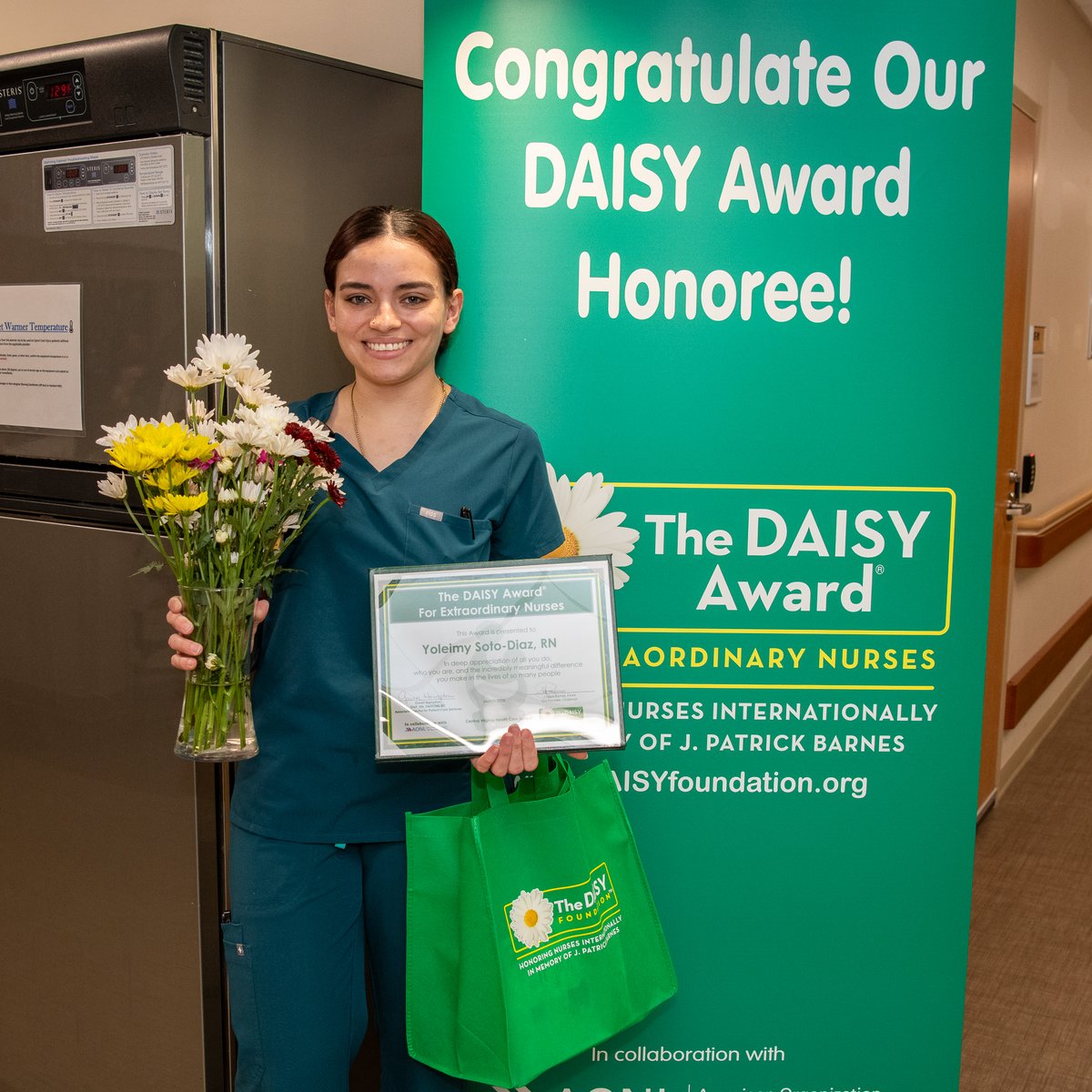 RichmondVAMC's tweet photo. Congratulations to Cindy Falls, RN, Anatase Nyandwi, RN, and Yoleimy Soto-Diaz, RN!
They are Central Virginia VA Health Care Systems newest Daisy Award honorees!
The DAISY Award is a recognition program to celebrate and recognize nurses by collecting nominations from patients, families, and co-workers. It is a way to thank nurses for the care and kindness they provide. Any licensed, registered nurse, nursing faculty or nursing student is eligible to be nominated for a DAISY Award.
DAISY Award honorees demonstrate the VA’s I CARE principles. They also demonstrate excellence through their clinical expertise and compassionate care. They are recognized as role models in our nursing community.
Congratulations on becoming a DAISY honorees!
@daisy
#DaisyAward #NurseRecognition #CentralVirginiaNurses #HealthcareHeroes #NursingExcellence #CompassionateCare #VANursing #NurseLife #NursingCommunity