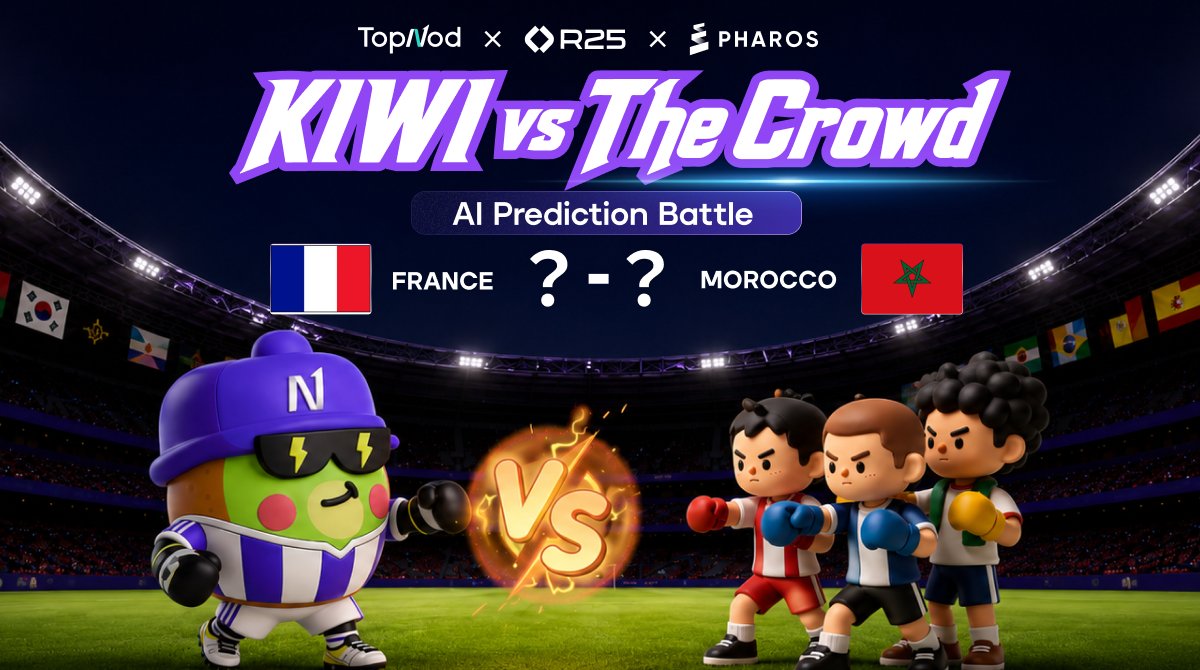 Top_nod's tweet photo. Today's Pick | KIWI vs HUMAN

🇫🇷 France vs Morocco 🇲🇦

Kiwi has made the call. Think you know better?

Follow @Top_nod , share your pick and analysis by reposting this tweet, and tag @Kiwi_Nod

5 correct picks share 100 PROS.

If Kiwi is wrong, the 5 best correct analyses win exclusive TopNod keyboards or power banks.

Closes 30 minutes after kickoff.