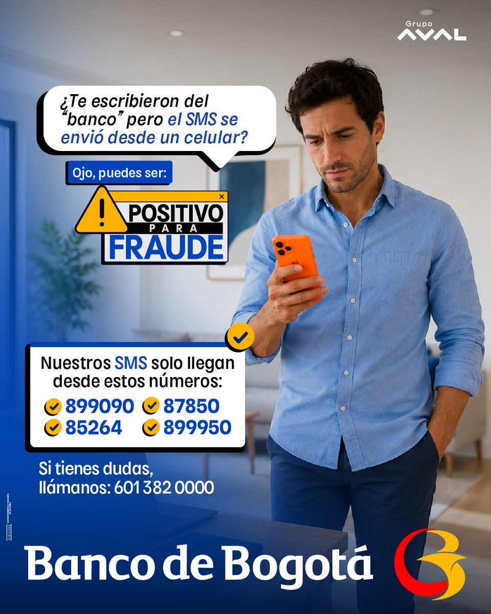 BancodeBogota's tweet photo. Atención: el banco no ofrece beneficios ni ofertas por mensajes.
