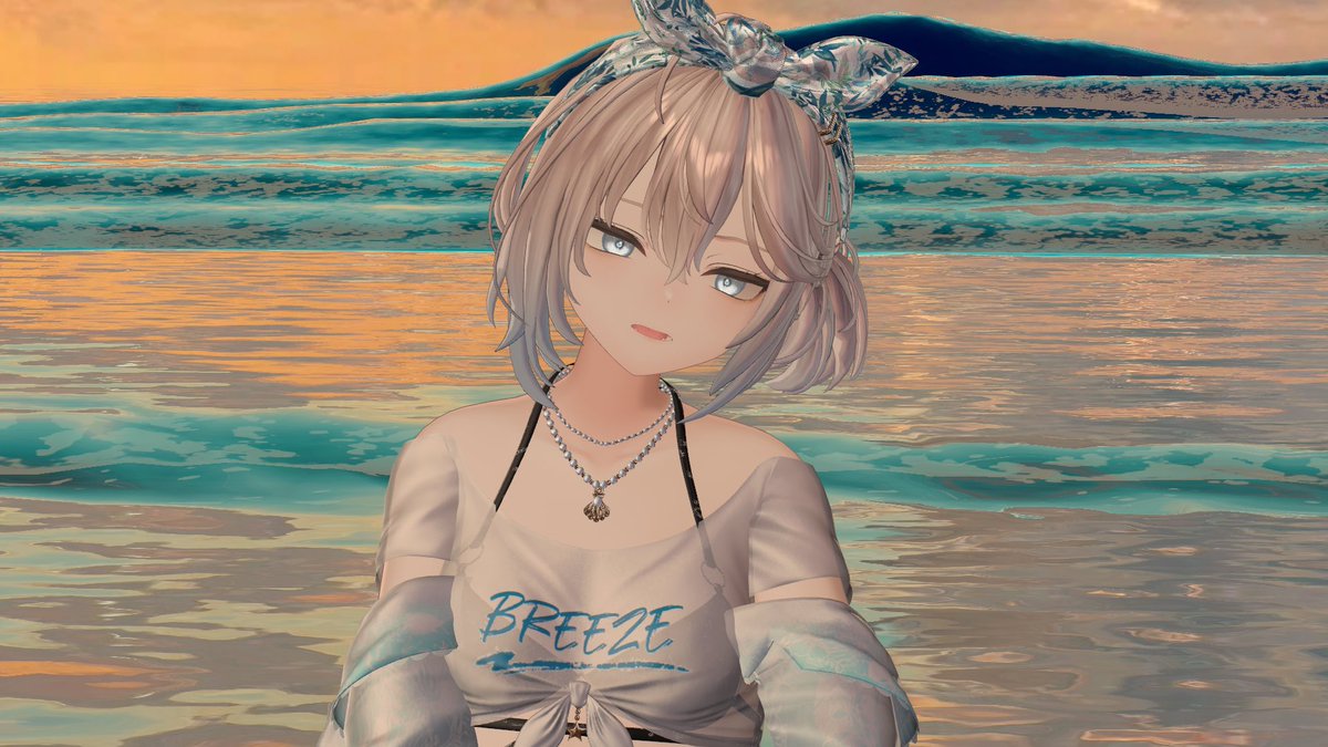 wolfmomon80201's tweet photo. 「はぁ…せっかく海に来たのに、先輩は相変わらずですね。」 https://t.co/drNJiGxeFS