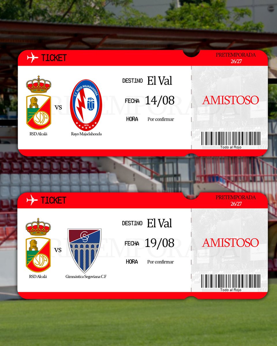 rsda_oficial's tweet photo. 𝐀𝐌𝐈𝐒𝐓𝐎𝐒𝐎𝐒 𝐏𝐑𝐄𝐓𝐄𝐌𝐏𝐎𝐑𝐀𝐃𝐀

⚽Ya conocemos los equipos a los que nos enfrentaremos esta pretemporada

🏆Incluido el Trofeo Cervantes frente al Real Ávila el 29/08 en El Val

Espero que estéis con ganas porque la 26/27 despega enseguida 🛩️ https://t.co/WPgmph7pS2