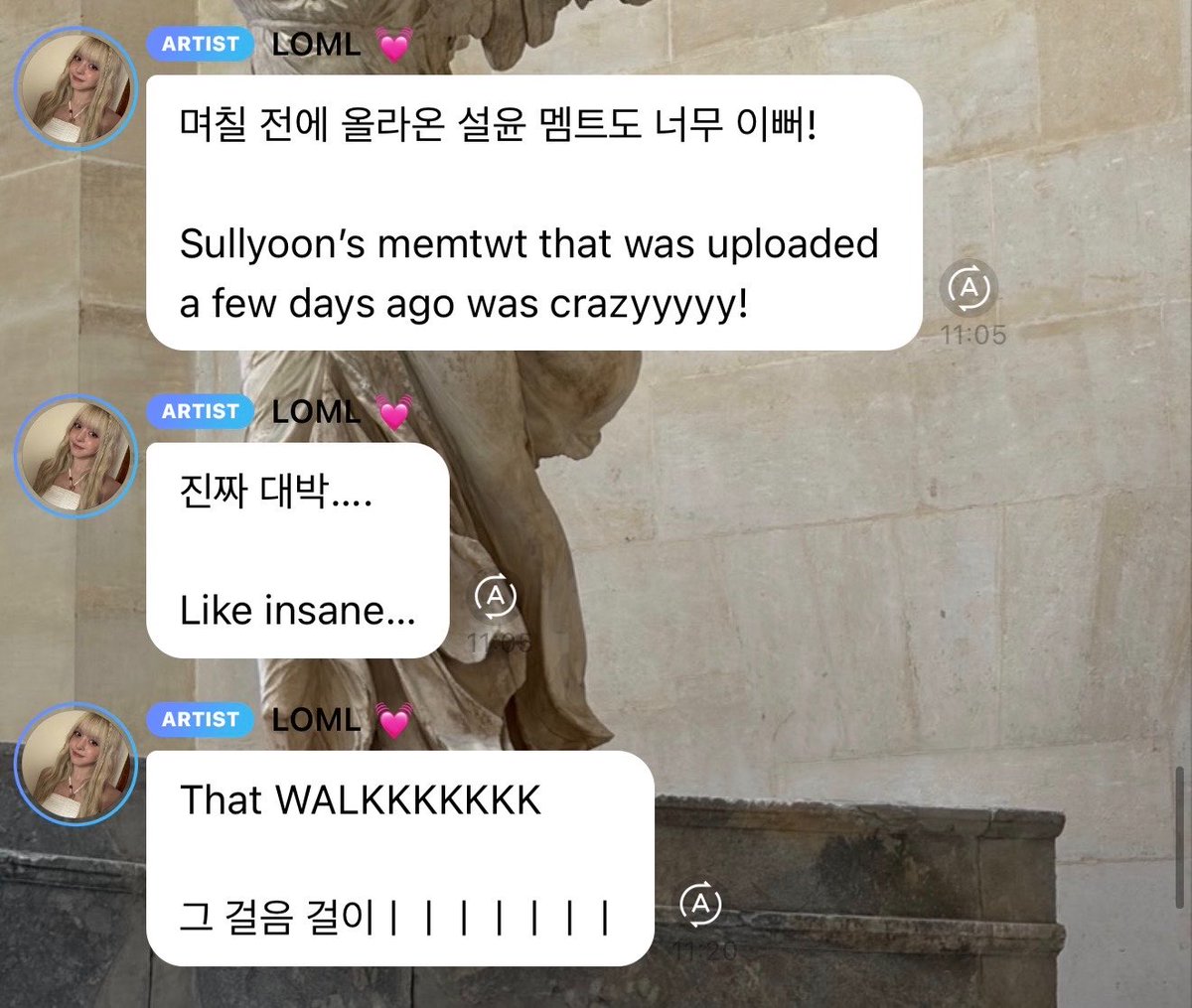 noonkkotz's tweet photo. Lily talking about Sullyoon’s walk on Bubble

#LILY #SULLYOON #NMIXX #snowflakez #릴리 #설윤 #엔믹스 #윤릴 #눈꽃즈 https://t.co/oso1ewsnaD