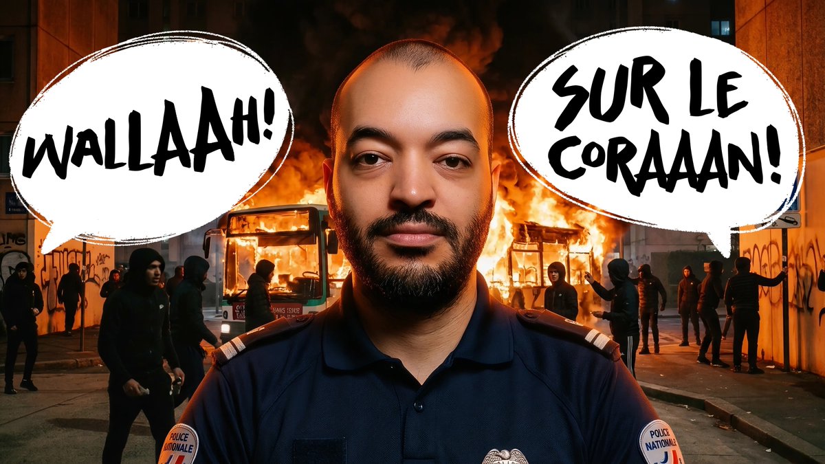MajidOukacha's tweet photo. 🔥 Ma nouvelle vidéo « Y a-t-il un lien entre l’islam et la violence des racailles en France ? » est sur YouTube ! Une religion enseignant la haine envers les mécréants donne-t-elle statistiquement moins de scrupules à détruire un pays de mécréants ?

⬇️

https://t.co/zXQuQvAruI https://t.co/NGEru0e5zN