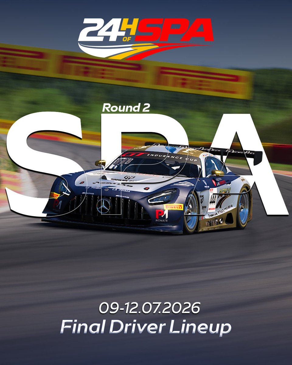 ApexPredatorRac's tweet photo. Just a few hours to go until FP1 starts! 🏁

Before we hit the track, here’s our driver line-up for the 24 Hours of Spa.

Driver Line-up:
• Florian Paul
• Dennis Castillo Sims
• André Heiler
• Lucas Budde

#GTEC #24HoursOfSpa https://t.co/TPXhSefK4C