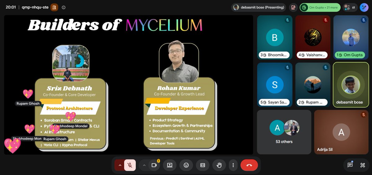 Myceliumstellar's tweet photo. What an incredible evening!

130+ registrations.
 60+ developers joined us live.

Together, we built, deployed, and explored autonomous AI agents on Stellar through a hands-on Mycelium workshop.

Thank you to everyone who joined

@riseinweb3 @IND_stellar https://t.co/XzkA6bOMz0