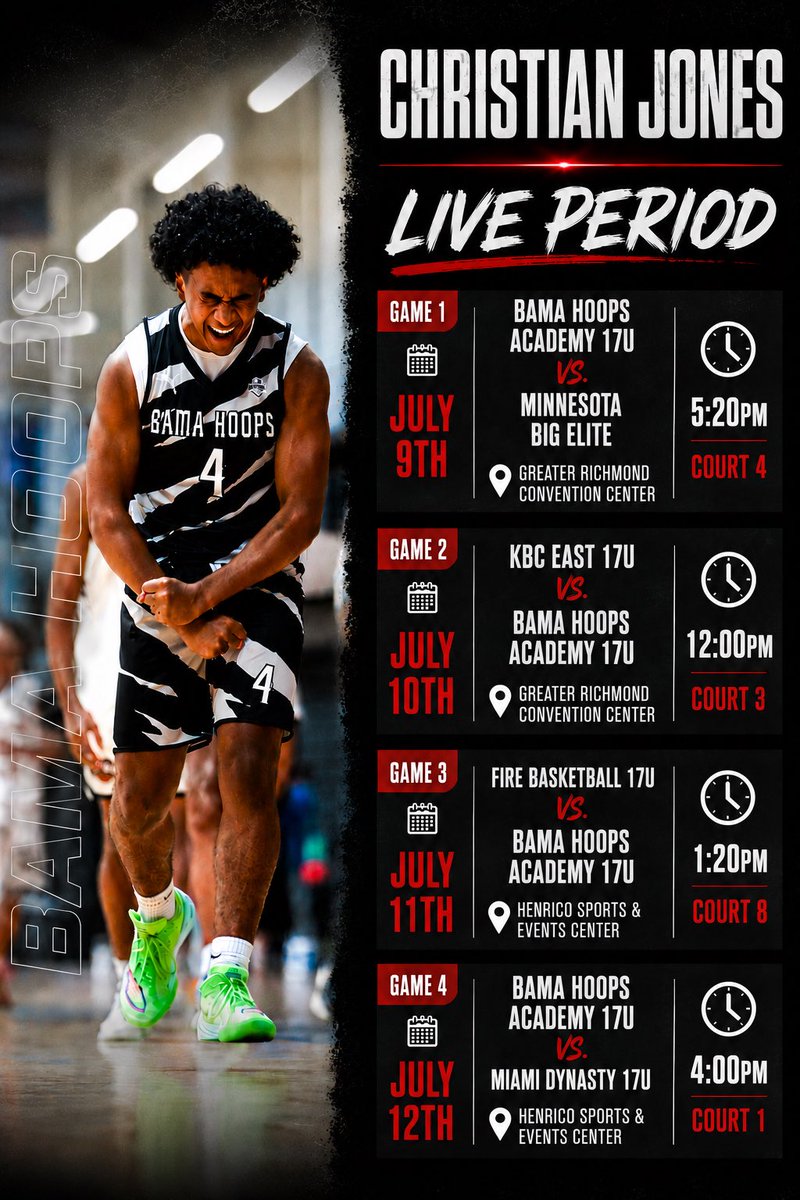 Chistian1jones's tweet photo. We Live in Richmond Virginia🔥🔥🔥
Come check me out
#NXTPro #BamaHoops https://t.co/kBGOyrF3kT