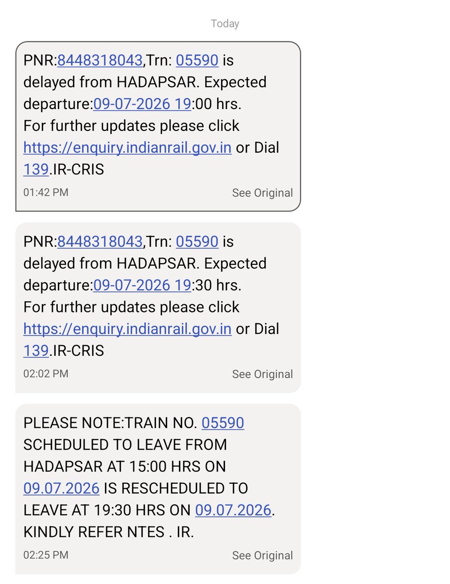 4everLearnerAG's tweet photo. @AshwiniVaishnaw 
@irctc_app 
@railcomplaint 
This HDP-MFP (05590) is Late by 4.30 Hours.
Officially &amp; it arrives station at 8PM
Now cleaning is going on which will make it's departure Time 11PM
Why we are not receiving correct time of Train?
After paying 1st Class AC TKT 
Thread https://t.co/9v2NmeE7OR