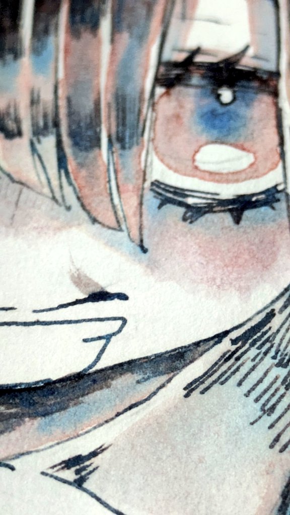 seasoukusisui32's tweet photo. スペース聴きながらめっちゃイラスト進めれたのですが、口元引きずってしまった… https://t.co/W61vJrpTJC