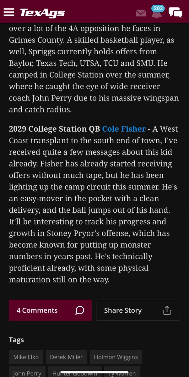 ColeFisher_'s tweet photo. Thank you so much @TexAgs for the write up! https://t.co/WauyGOxj3s