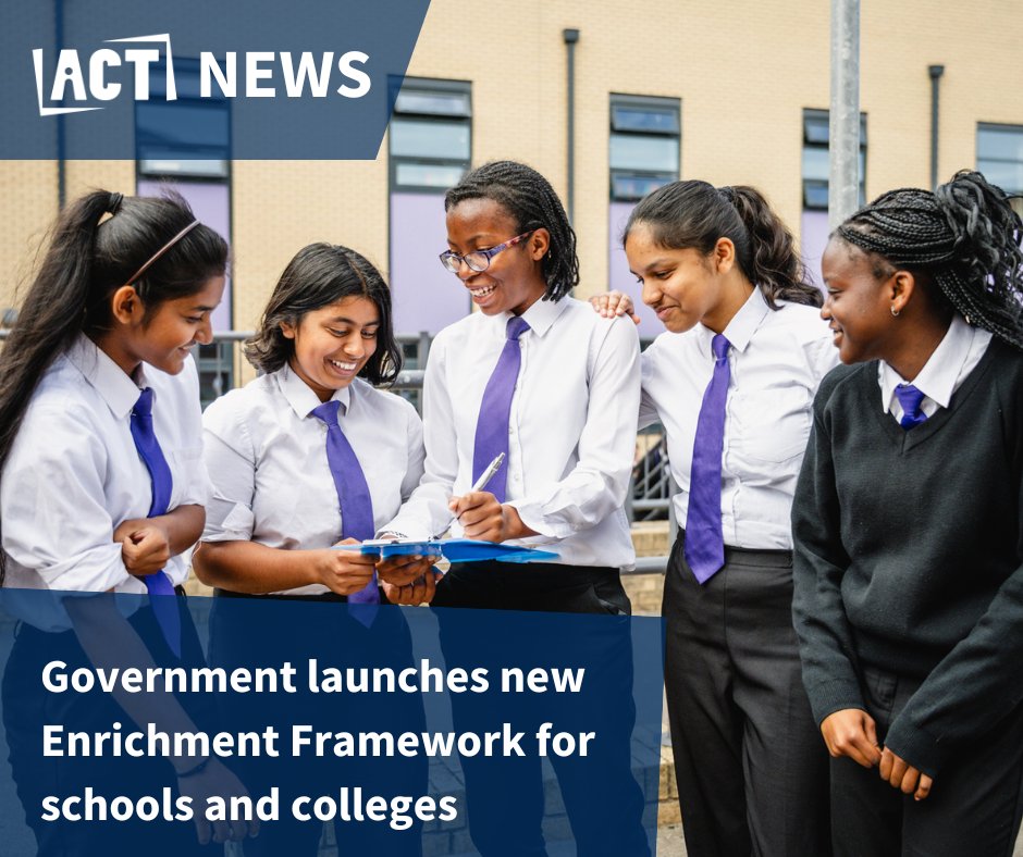 ACitizenshipT's tweet photo. The Government has published a new Enrichment Framework for schools and colleges and civic engagement is one of five key areas schools should seek to provide opportunities in.  https://t.co/EvRu1qixrb   #Enrichment #CivicEngagement https://t.co/Tx6fAR2jDD