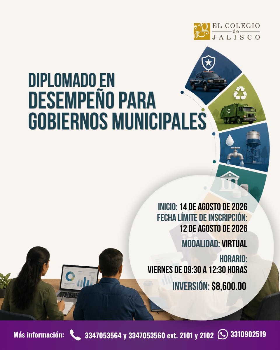 Coljalisco's tweet photo. De la teoría a la práctica: Domina la medición del desempeño en seguridad, hacienda y desarrollo social.

💡 Inscríbete a nuestro nuevo Diplomado en Desempeño para Gobiernos Municipales: https://t.co/C9Npy0iDe7 https://t.co/nLy6y5hbh3