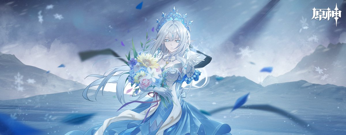 OneJewelKer's tweet photo. 雪下驻足的冰之女皇
#GenshinImpact 
#原神ㅤ 
#Tsaritsa https://t.co/GPBw2prBtr