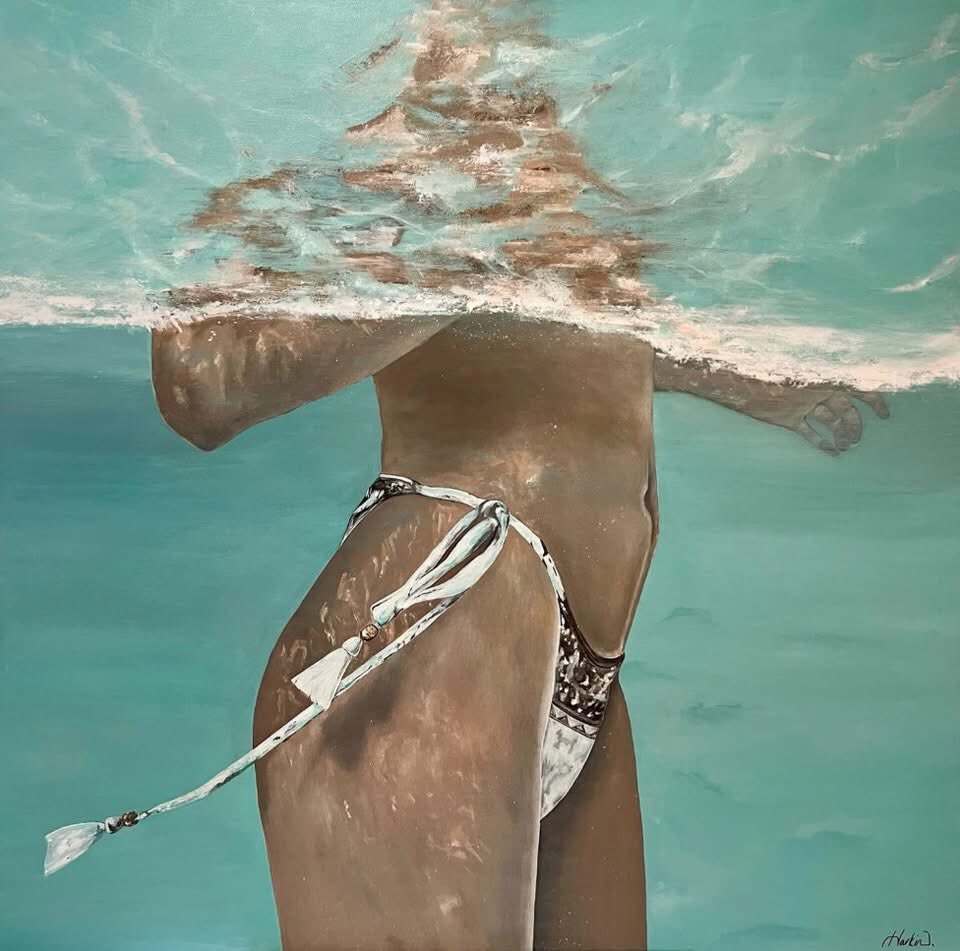 olgatuleninova's tweet photo. Kate Harkin (Australian, b.1986) 
"Head Above Water," 2022 
Acrylic on canvas 
100 x 100 cm https://t.co/sRlEKIhFz9