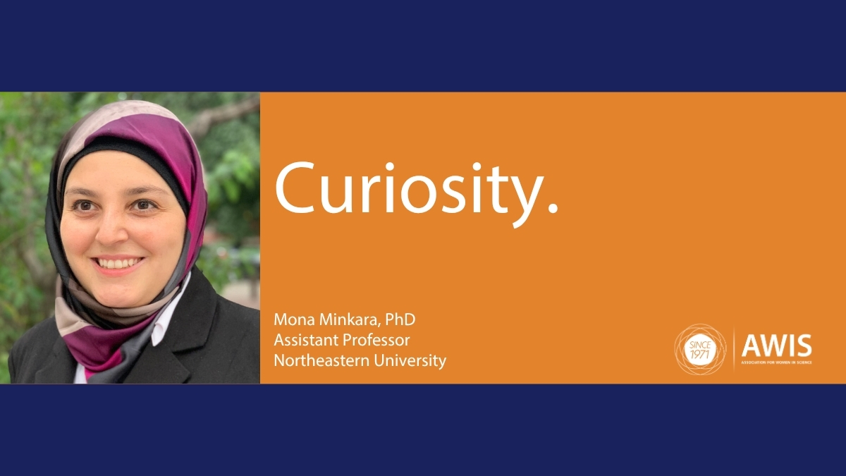 AWISNational's tweet photo. Dr. Mona Minkara is an Assistant Professor of Bioengineering at @Northeastern. Curiosity drives everything that she does, and gives her the courage to imagine and create a more inclusive and innovative scientific world. https://t.co/c5ZHBztFnr #WomenInScience https://t.co/McQzFPUPeB