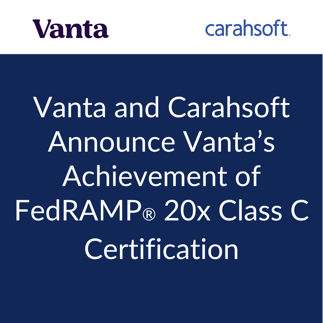 Carahsoft's tweet photo. .@TrustVanta achieved FedRAMP 20x Moderate Authorization for its AI-powered GRC platform, helping agencies strengthen security operations and simplify compliance workflows. Read how our partnership supports evolving Federal cybersecurity requirements: https://t.co/yJpQcnFCZo https://t.co/n0LAXxyTnx