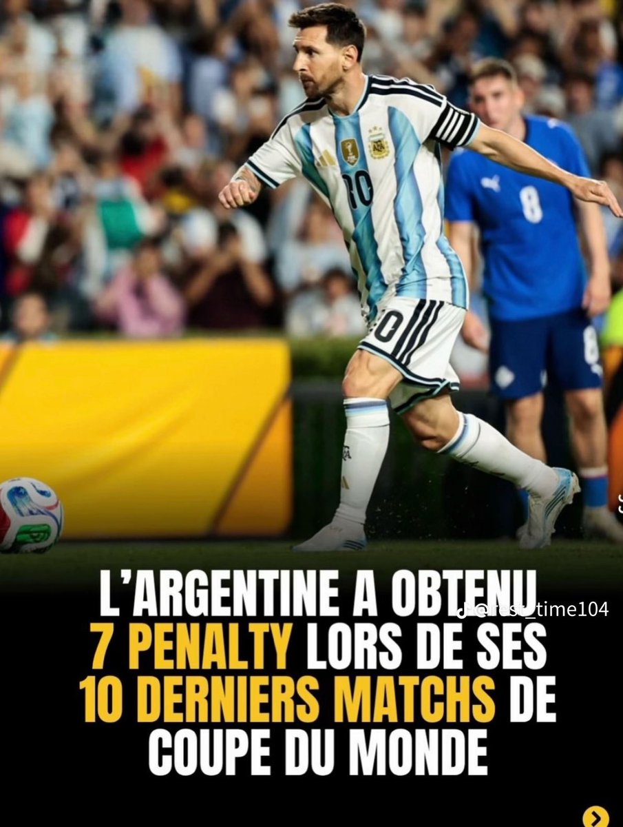 Saydox_17's tweet photo. 6. L’Argentine est le pays à avoir obtenu le PLUS de penalty dans la CDM 2022 mais aussi celle de 2026 juste à présent avec 7 (SEPT) Penalty obtenu en seulement 10 MATCHS https://t.co/vw32hdurIB
