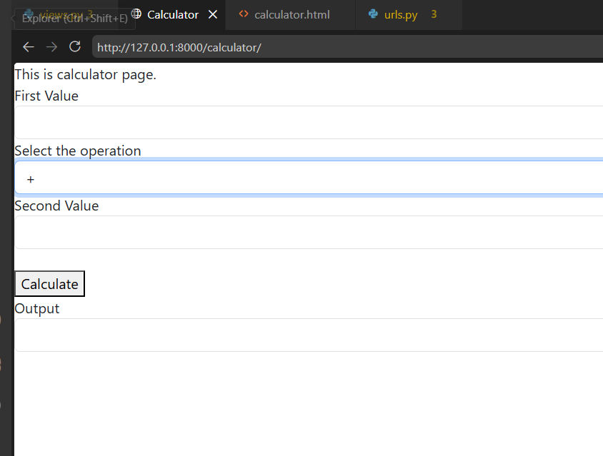 kalyaaan_d's tweet photo. #LSPPDay39
Today, I built a simple calculator using Django Forms. I handled user input, performed arithmetic operations, validated data, preserved form values after submission, and displayed the result on the same page.
#60DaysOfLearning2026 #LearningWithLeapfrog
@lftechnology https://t.co/F3MyGY6moT