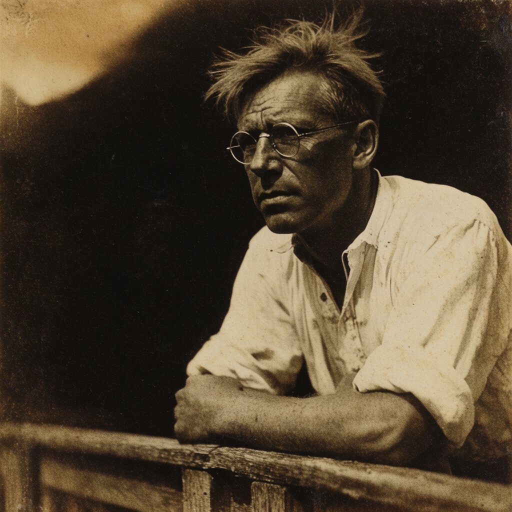 Sepia Vintage Intellectual Portrait