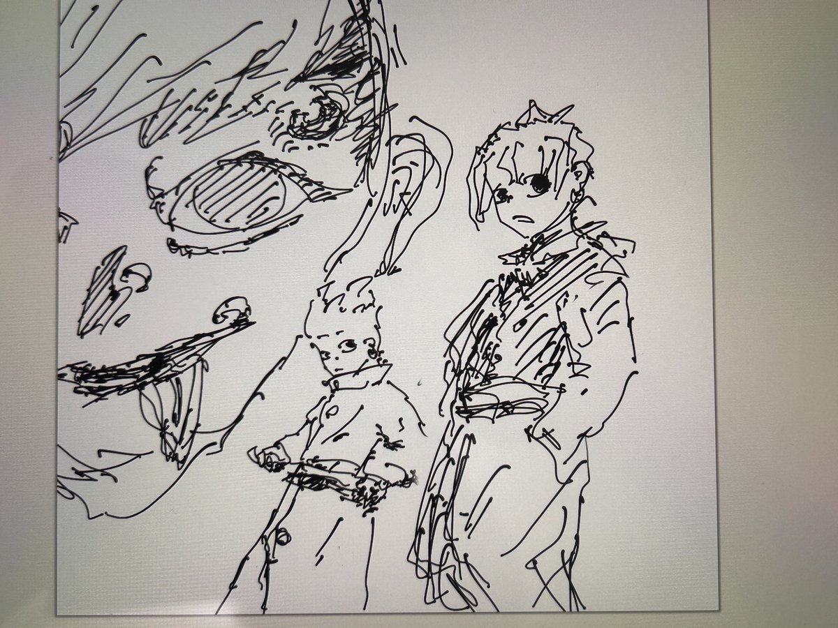 hakainohaniwa's tweet photo. なんかの漫画っぽい絵描けた
#落書き https://t.co/hryZNBd8Jc