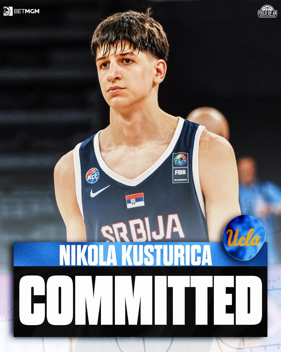 TheFieldOf68's tweet photo. BREAKING: Serbian forward Nikola Kusturica has committed to UCLA, per multiple reports.

The 6-8 17-year-old is an early contender to be a top draft pick in the 2028 NBA Draft. https://t.co/MYC84WEBiJ