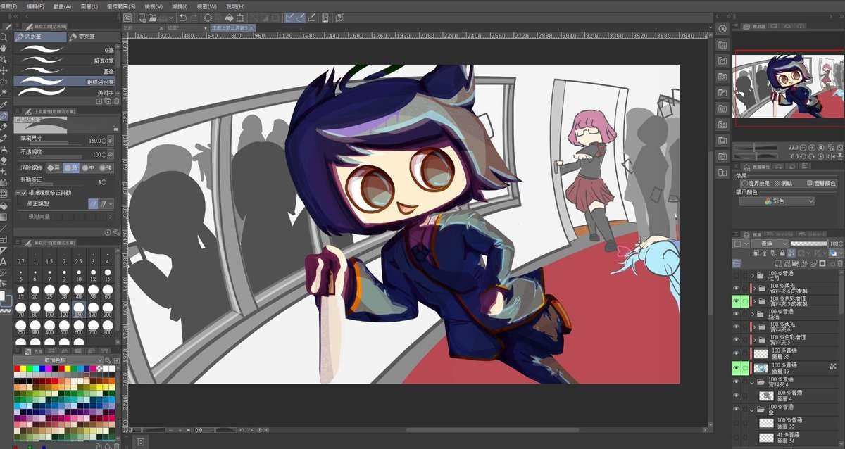 ritalian0105's tweet photo. [WIP] メンヘラ高校の日常

背景のエフェクトを入れる準備ができそう！今回は窓の反射（映り込み）が重要なポイントになりそう✨

人混みの中にうちの子（OC）が2人紛れ込んでます： 
被害者：夜不急（ユフリ） 
風紀：藍月落（レン）
#WIPㅤㅤㅤ https://t.co/r6HjaB7WtR