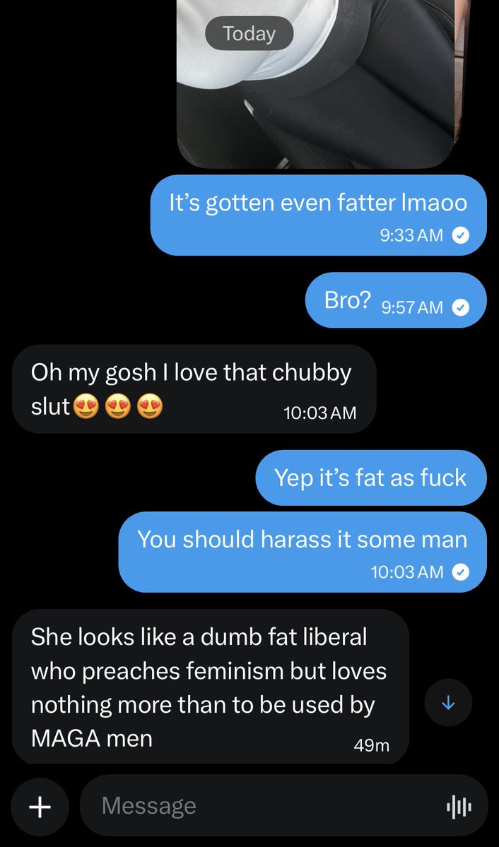 Littlewhore5151's tweet photo. That about sums it up with this fat pig 
Dm me to get your hands on it

Need someone to harass it, make it starve itself or worse, make its life hell

#cnc #freeuse #fuckpig #whore https://t.co/mbkgk1mgvF