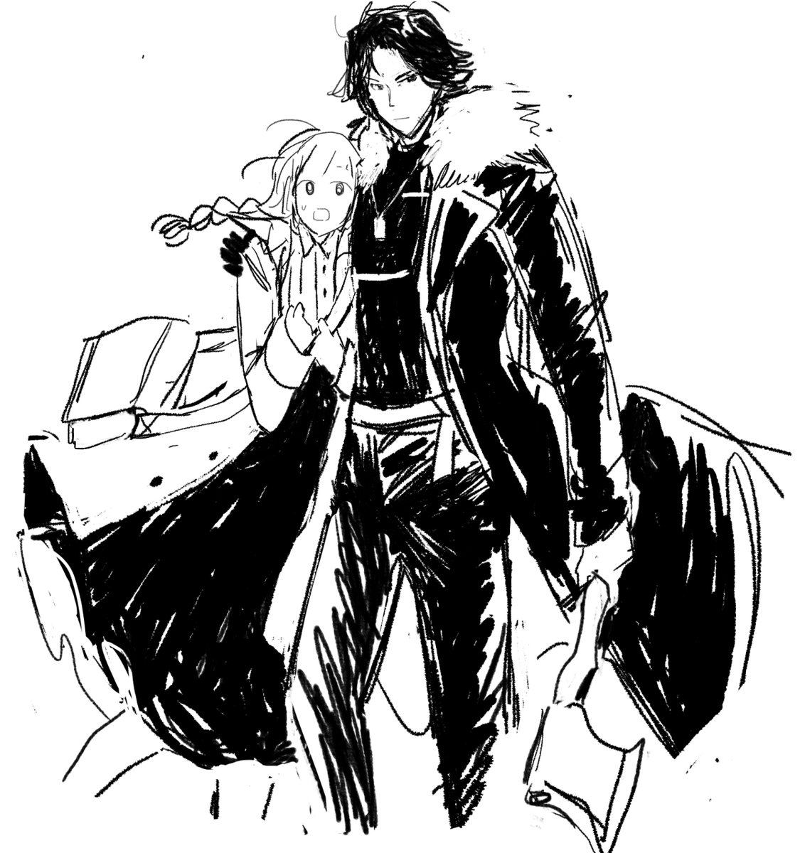selimutperca's tweet photo. i overdid my sketch again now im too scared to lineart this 😭 https://t.co/LfZmicMvQ1