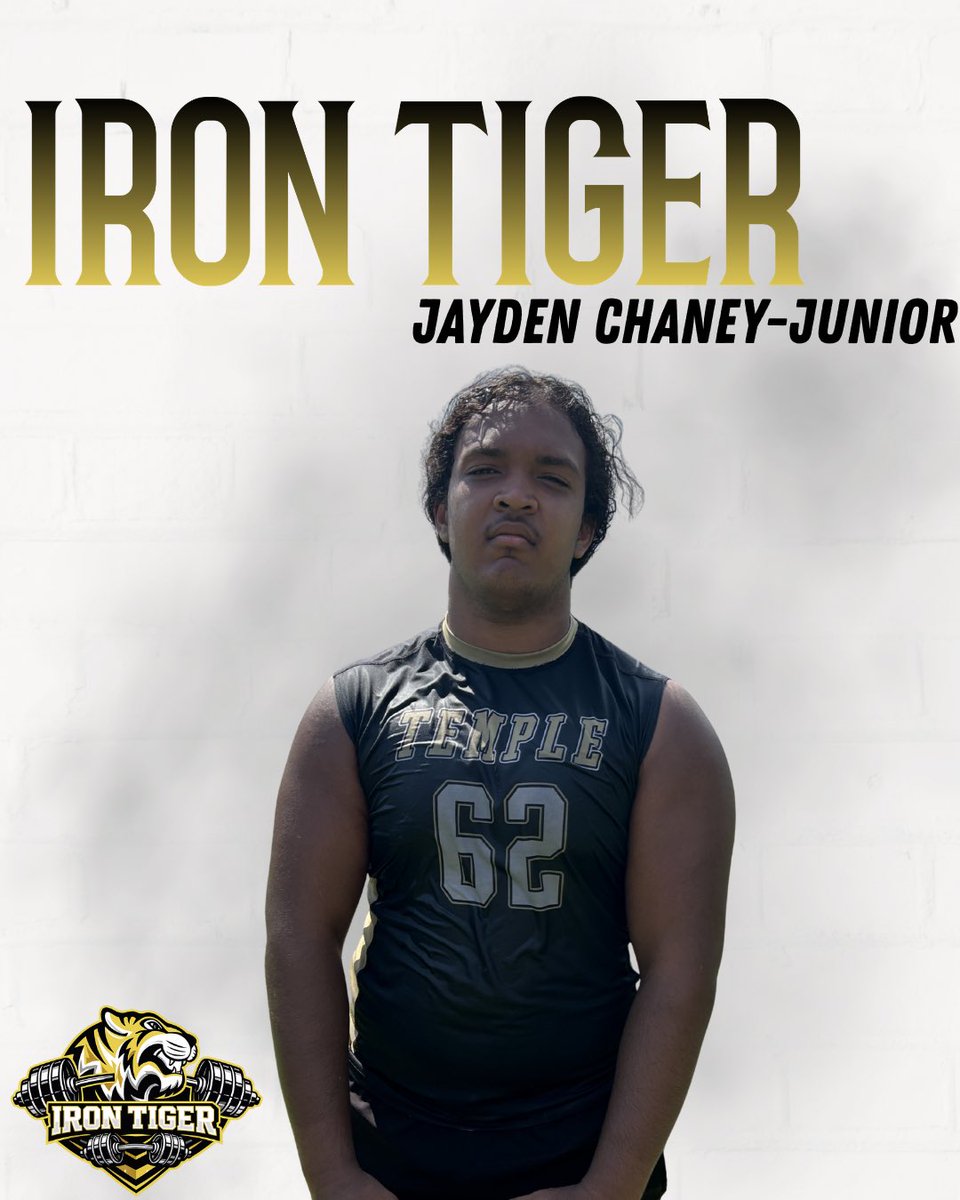 THSFootballGA's tweet photo. 🐅💪 BIG FRAME IRON TIGER OF THE WEEK 💪🐅

Congratulations to Junior @JaydenAChaney on earning this week’s Big Frame Iron Tiger honors!

Jayden has continued to raise the standard through relentless effort, physicality, and consistency. Day after day, he shows up ready to work, attacks every lift with purpose, and leads by example. The results are earned, not given.

Keep stacking days, Jayden. The best is still ahead. ⚫️🟡

#SAGE #BUILTNOTGIVEN #ONECOMMUNITYONEROAR