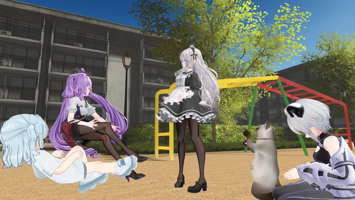 shibuchi___'s tweet photo. 今日のVRCHAT！
公園でお喋りしたよ！
その後はゴルフ！
あかほしさんが一等賞！！！
最終ホールまでもつれる大熱戦だった！
あと沖縄の古民家行った！！！
明日は金曜日！
週末最高！！！！！！ https://t.co/72qePHcB5U