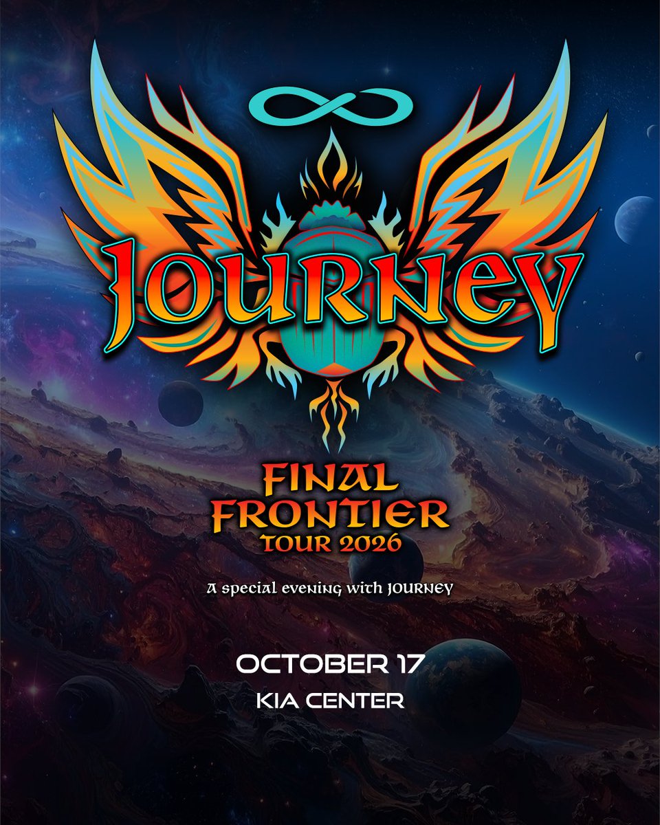 TheKiaCenter's tweet photo. Rock with Journey at Kia Center on Saturday, October 17! 🎸 Don't wait—tickets are on sale now. https://t.co/gsgPsasZbG