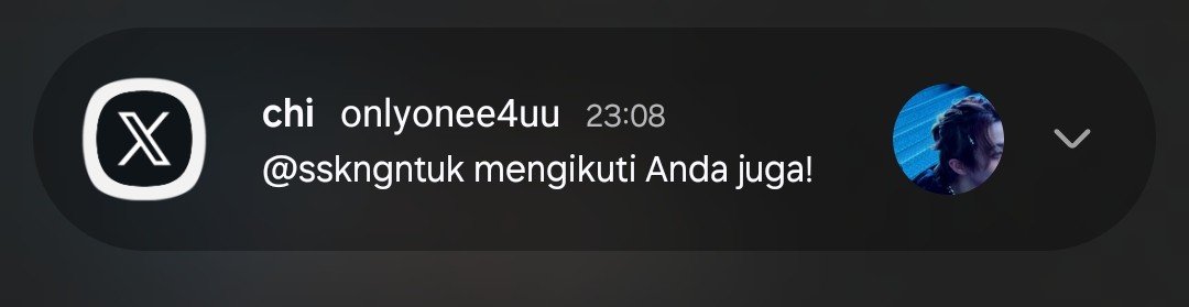 onlyonee4uu's tweet photo. OMG AKU DI FOLLBACK KA CHII😭😭 @sskngntuk makasii ka chii🫰❤️ https://t.co/TrqnPtg5C4