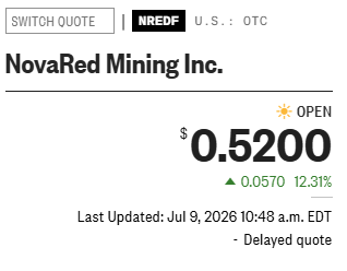 KatelynLyons02's tweet photo. The +12.31% move gives NRED stronger visibility while traders digest the Wilmac copper-gold-platinum catalyst. 
#nolimits #omegle AKTX LFS SPY https://t.co/hlMDxVOjPd