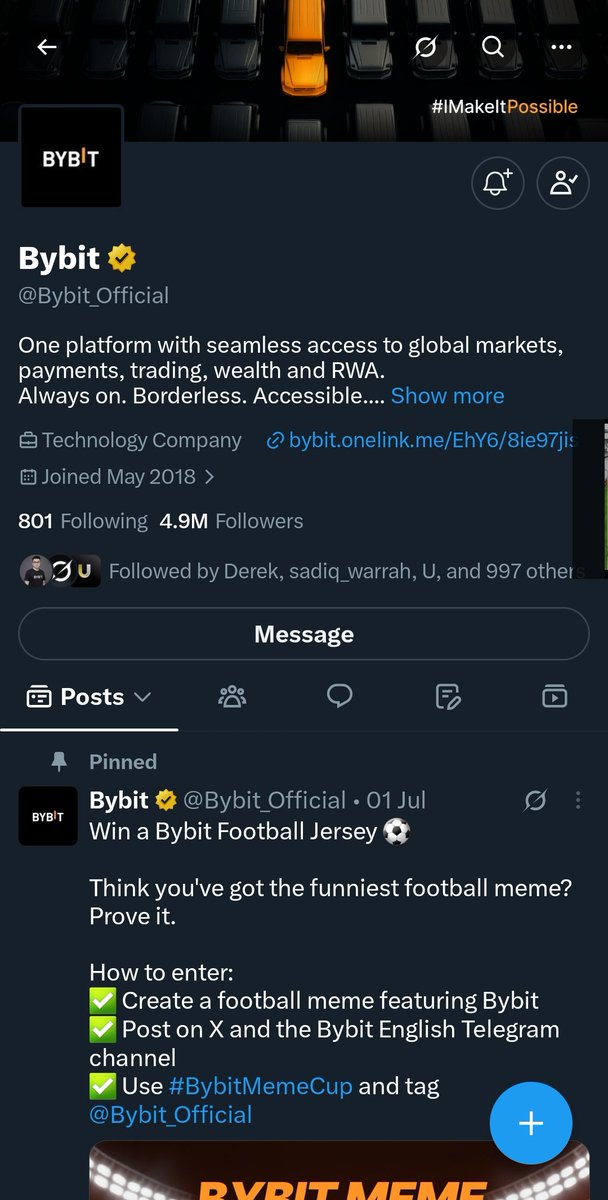 Enitan510's tweet photo. @Bybit_Official @Bybit_Official my entry for the Round 3 of the iPhone 17 Pro Max campaign
Attached are the proof below
β
Registered for Bybit Football Season
β
Followed @Bybit_Official
β
Completed KYC
β
Enrolled in the campaign & completed Bybitpay spend task
@temmy03
#NewFinancialPlatform https://t.co/NLgEIsBFUU