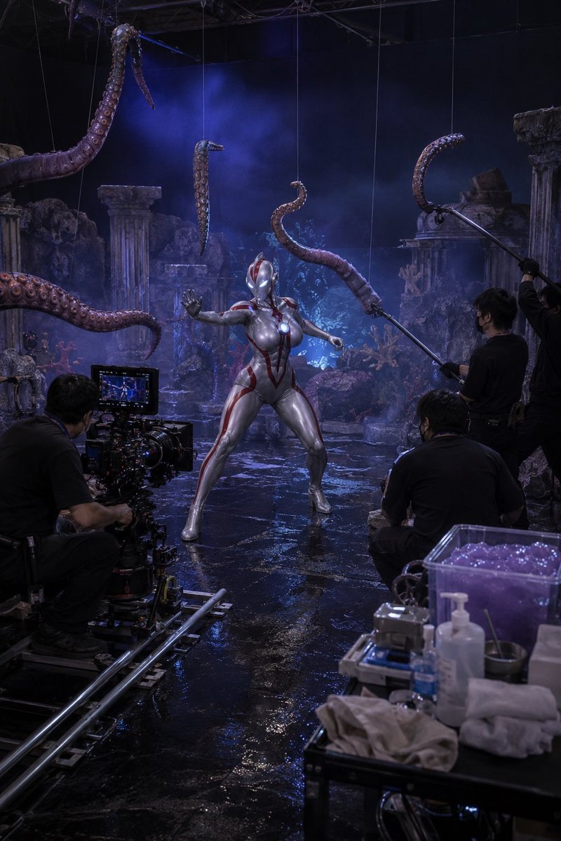 LuxScaithWorks's tweet photo. R18外伝、近日公開予定です。

銀光巨人ヴェルシア
『穿たれた銀殻』

第3話『墨潮の群影』敗北分岐。

触���、拘束ときたらやることは一つ！

本編で突破したはずのピンチが、
もし長く続いてしまったら…

#銀光巨人ヴェルシア
#巨大ヒロイン
#ヒロピン
#制作風景 https://t.co/bAfed7fnBB
