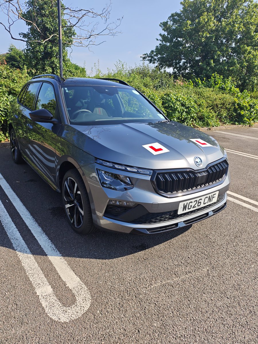 JordanHines33's tweet photo. New car is here and all set-up for lessons!! Fingers crossed for a more reliable two years with Sami the Skoda! https://t.co/8hjFAxY0KT