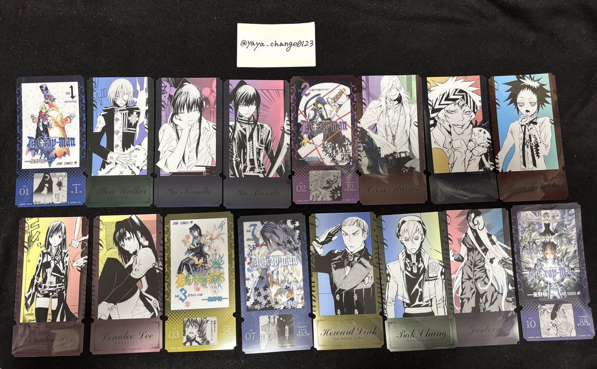 yaya_change0123's tweet photo. 【交換】Dグレ D.Gray-man チケットライクコレクション チケコレ 百均 ダイソー セリア

譲→画像参照

求→同種シークレット アレン1、異種 ラビ>同種 ラビ、固定ポス
※アレン.神田が写ってる物は単体不可
※迷子無くしたい為纏めて優先

大阪手渡し
郵送可
※ツイフィ必読 https://t.co/Co885Yhp2G