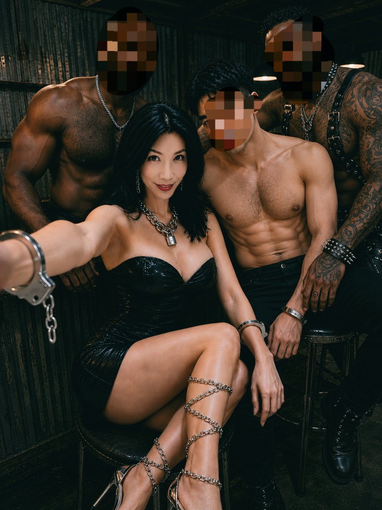 oldmonster178's tweet photo. 颱風假，健身教練團立馬被喜愛粗暴的熟女邀約，皮衣裝備都穿戴上了... 今晚要滿足她上下3個洞... https://t.co/bWIXOxojTO