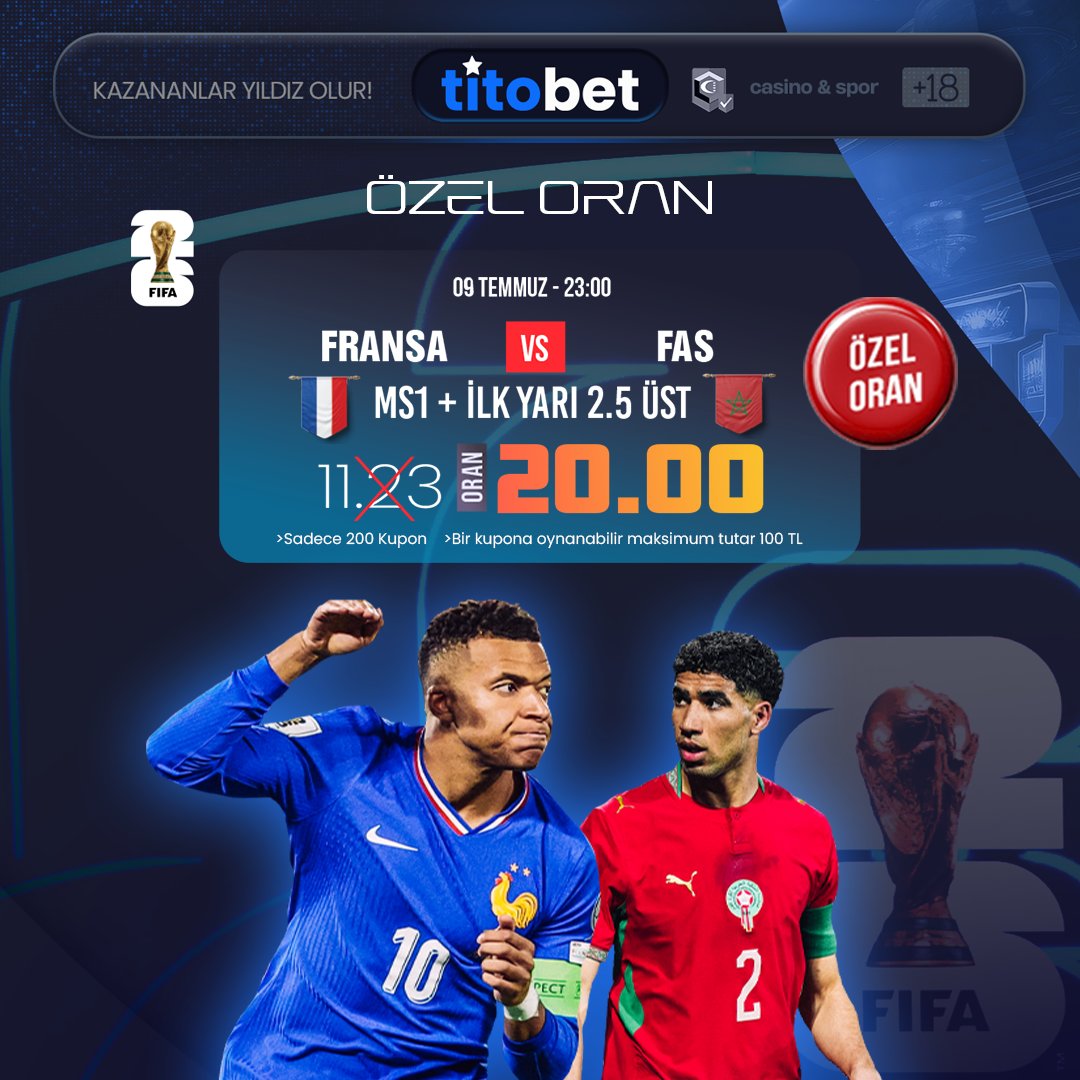 titobetsosyal's tweet photo. Özel Oran Karşınızda!
Titobet güncel giriş: https://t.co/bwvGoosZeg

Fransa vs Fas
İlk yarı 25 Üst+ MS1
Oran 20! https://t.co/YoYMkvvgN2
