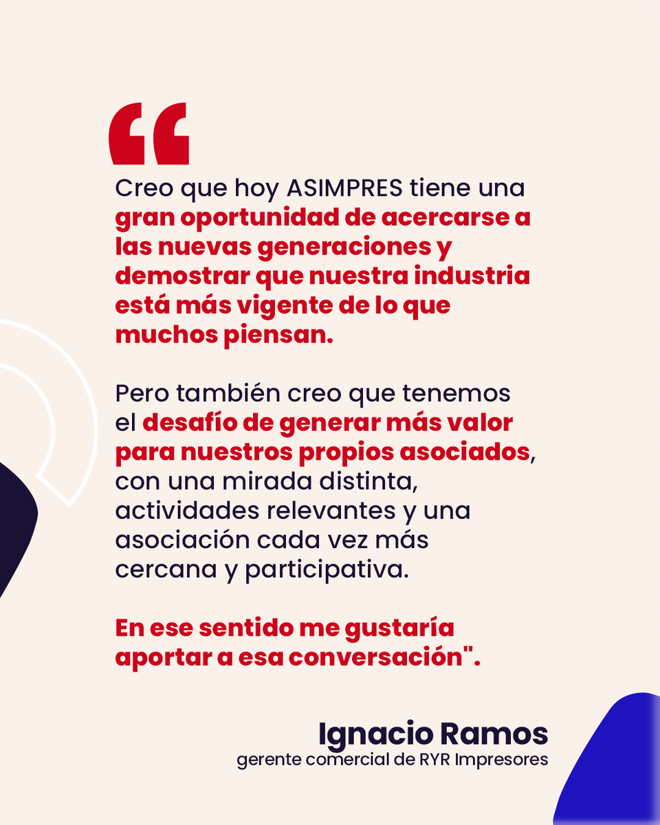 PrintPackLatam's tweet photo. ¿Por qué quiere ser parte del próximo Directorio de ASIMPRES? 🤔

Ignacio Ramos, gerente comercial de R&amp;R Impresores, expresó qué lo motiva a postular y cómo espera contribuir al desarrollo de la industria. https://t.co/Weny3IZctN