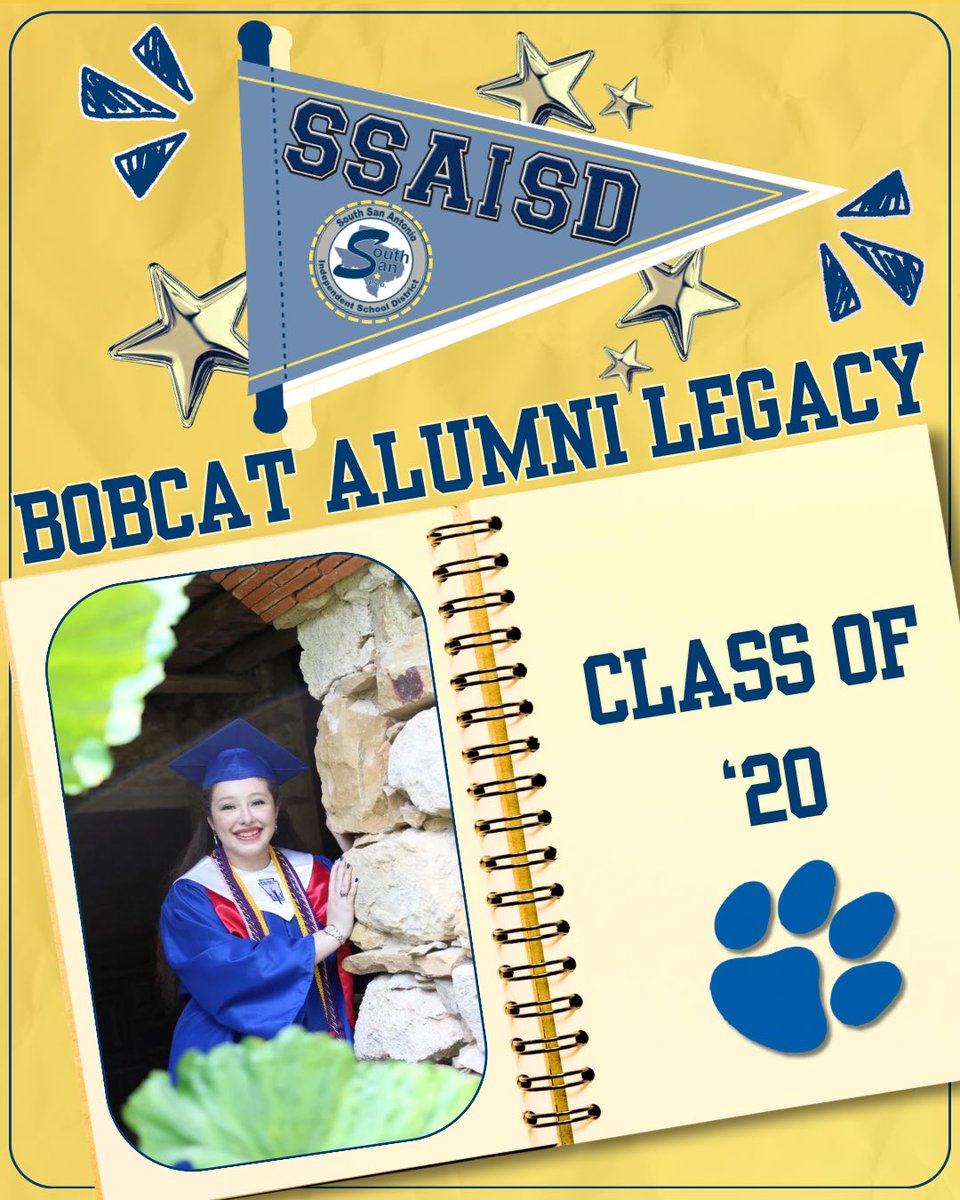 ssaisd's tweet photo. ⭐️ Next in our Bobcat Alumni Legacy series... 💙🐾

🎓 A proud South San alumna and member of the Class of 2020, Bryana Maria Ureño✨ https://t.co/FHv8Yn7vA0