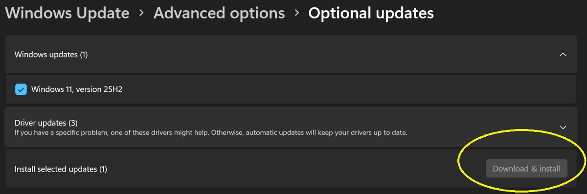 Robert4Real's tweet photo. Why is @Windows so inept that it can't even activate a simple "Download and Install" button when I select to install Windows 11 updates.  Really, is it that hard to do??? Why does  @Microsoft have such poor quality control??? https://t.co/Tk4xjzZL2t