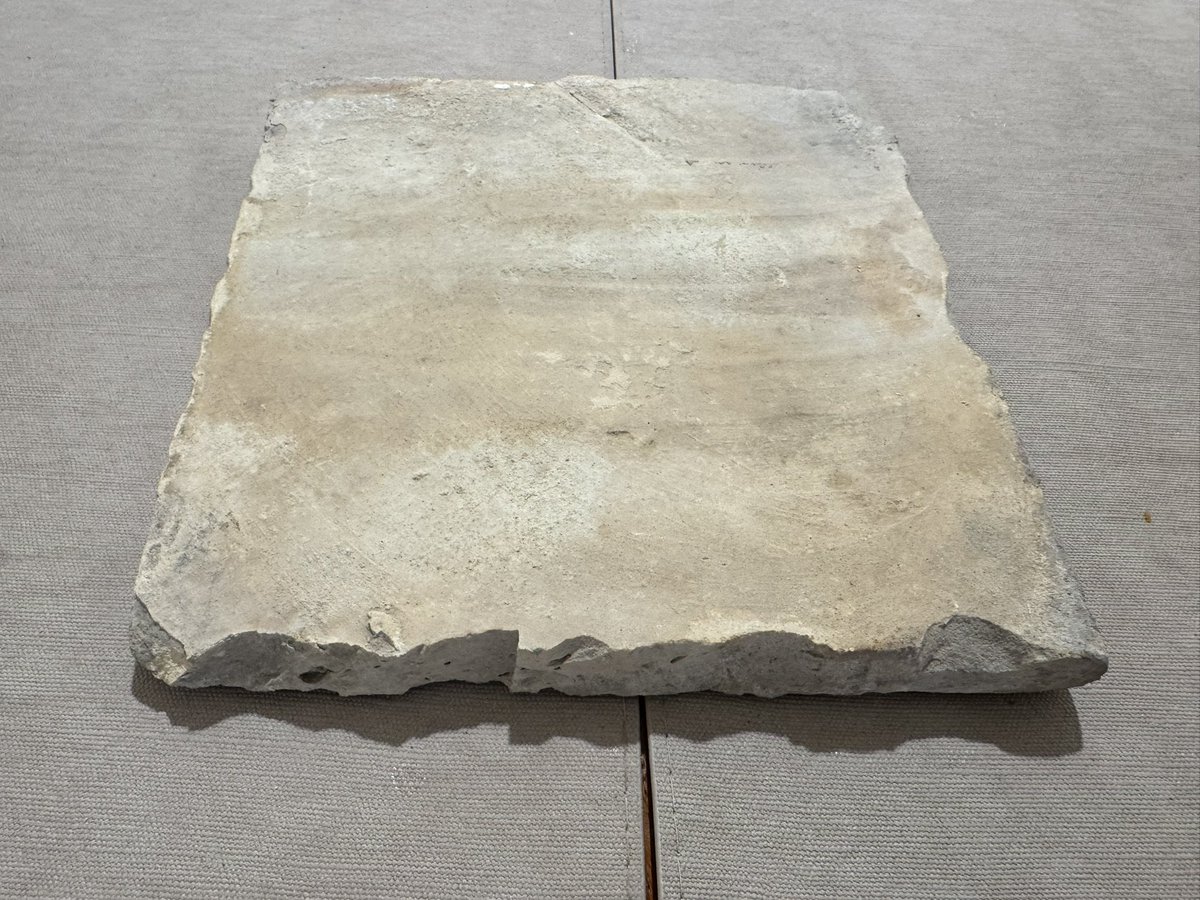 pornlaw's tweet photo. Day #5 of roof repairs- I finally made a bit of an archaeological discovery… it’s a brick…but not really - it’s a hand cut marble roofing slate from the palazzos original build…this was made by an Italian artisan before the year 1599. This stone is 175 years old than the USA https://t.co/uao3fNeZH4