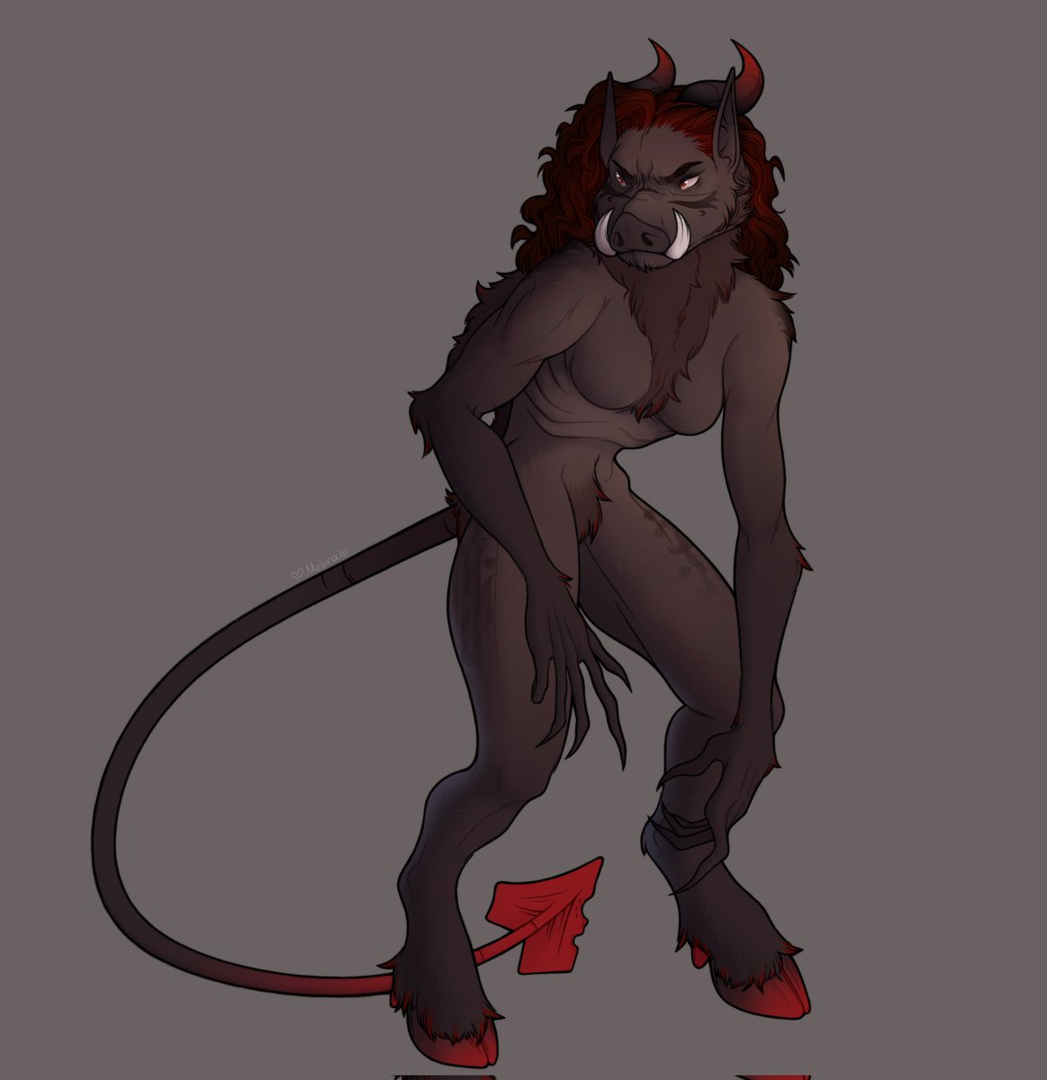 MeggieBelz's tweet photo. And the demon form
 #furry #anthro #commissionㅤ https://t.co/QRHoczn7D4