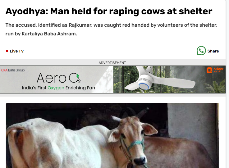 kambakthzin's tweet photo. Name - Pandit Rajkumar Dubey
Age - 32
Job - caretaking cows at a Ashram
Crime - R@PING A COW WHILE DRUNK
Religion - GANGETIC BRAHMINISM
Caste - SARYUPARIN SAWALAKHIYA BRAHMIN
Ideology - GANGETIC BRAHMINISM
Aim - BRAHMIN NATION https://t.co/0xLKFAa6jj